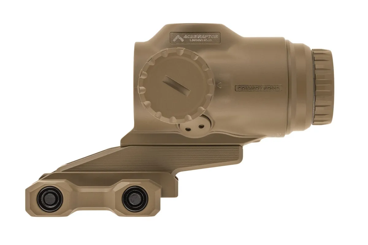 Primary Arms SLx 3x Micro Prism Scope Illuminated Red ACSS Raptor 5.56/308 Yard Reticle Flat Dark Earth - Rifle Scope - view 4