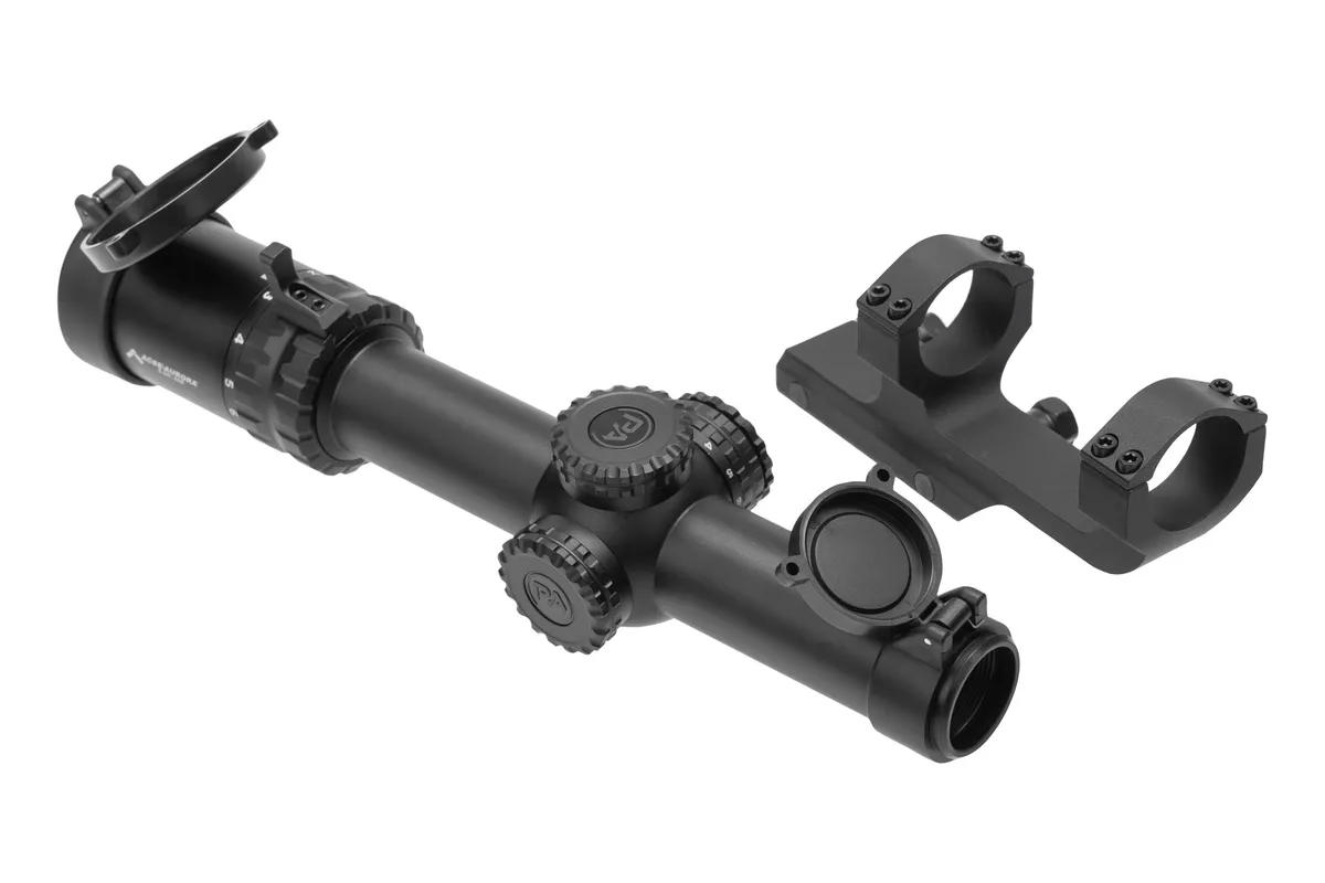 Primary Arms SLx 1-6x24 SFP Rifle Scope Gen IV - Illuminated ACSS Aurora 5.56/.308 Yard Reticle bundle with Deluxe AR15 Scope Mount - Optic Mount - view 1