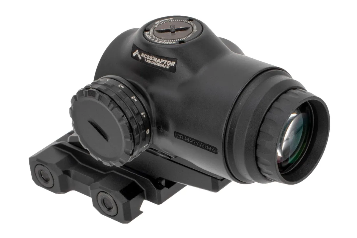 Primary Arms SLx 3x Micro Prism Scope Illuminated Green ACSS Raptor 7.62/300 Blackout Yard Reticle Matte - Rifle Scope, vista 2