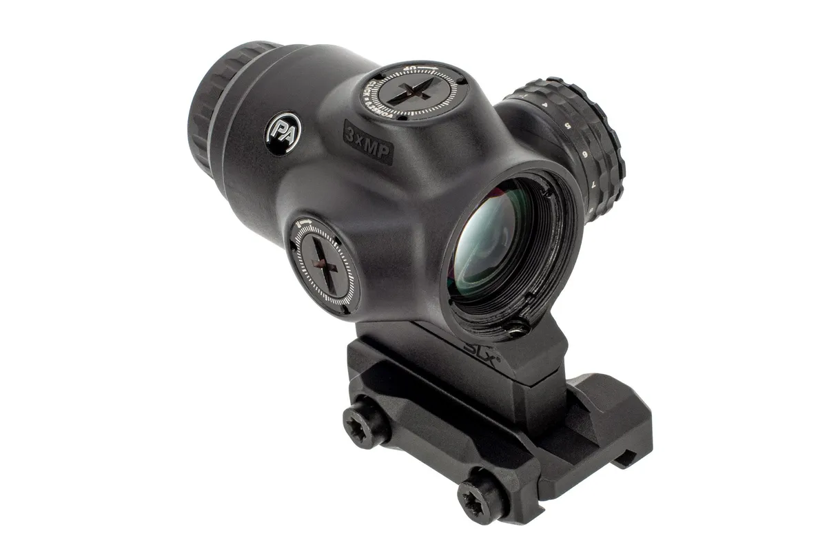 Primary Arms SLx 3x Micro Prism Scope Illuminated Red ACSS Raptor 7.62/300 Blackout Yard Reticle Matte - Rifle Scope, vista 1