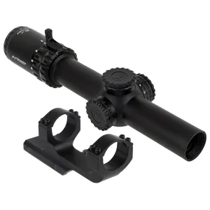Primary Arms SLx Gen IV Rifle Scope 1-6x 24mm Illuminated ACSS Nova Fiber Wire Reticle with Deluxe Picatinny Scope Mount Matte Black - Optic Mount, vista 1