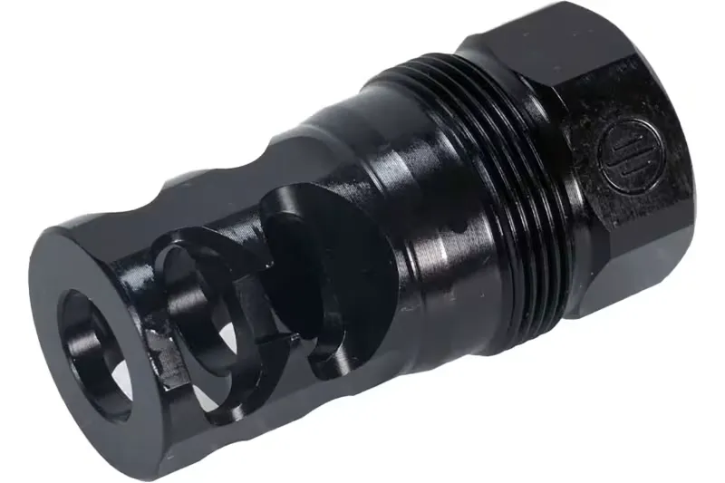 Primary Weapons FRC-T-2P-1/2X28 FRC 2-Port Compensator Black 1/2"x28 Threads 1.80" OAL 223 Rem - Muzzle Device for AR-15, vista 1