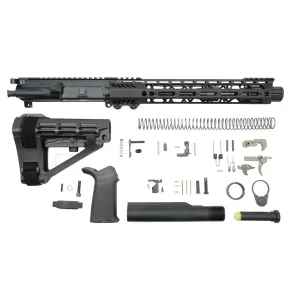 Palmetto State Armory PSA 10.5" Carbine-Length 5.56 NATO 1/7 Nitride 12" Slant M-Lok MOE EPT SBA4 Pistol Kit - Upper Receiver for AR-15 - view 1