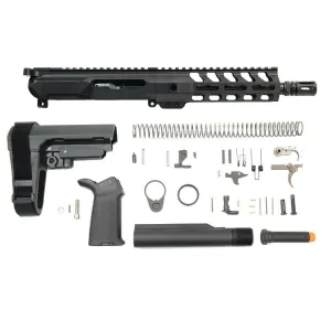 Palmetto State Armory PSA Gen4 8" 9mm 1/10 Nitride 7" Lightweight M-lok Railed MOE EPT SBA3 Pistol Kit - Upper Receiver for AR-15 - view 1
