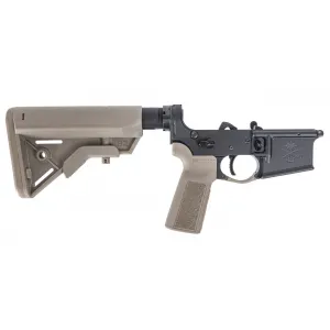 Palmetto State Armory PSA Sabre-15 Forged Lower with B5 Bravo Stock and B5 Grip, FDE - Lower Receiver for AR-15, vista 1