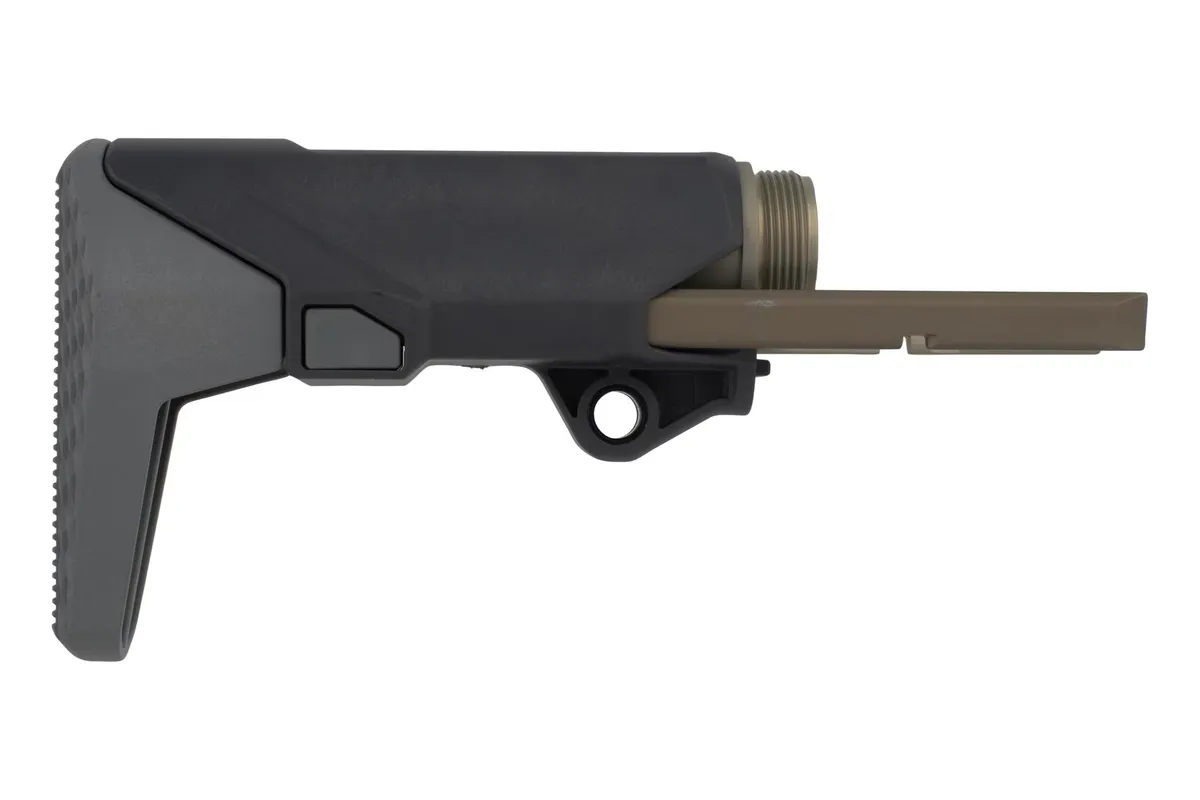 Q 2 Position Shorty Stock - Gray - Stock & Brace for AR-15 - view 1