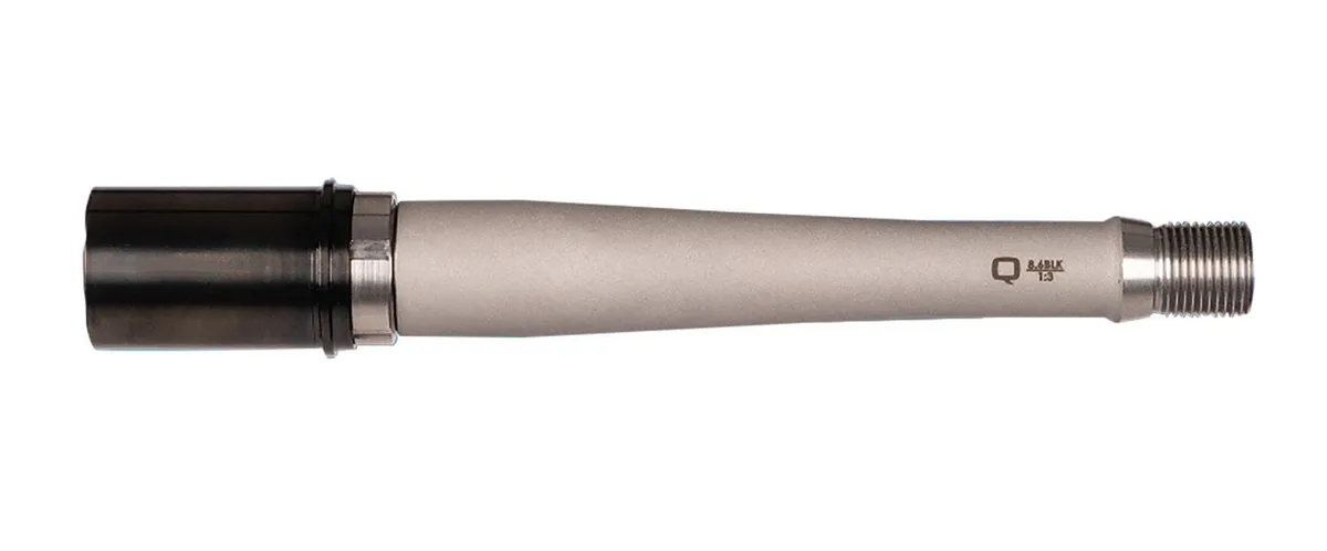 Q Barrel, Light Profile, 8", 1:3 Twist, 8.6 Blackout, fits Q Fix, Matte Stainless Finish, Gray - Barrel for AR-15 - view 1