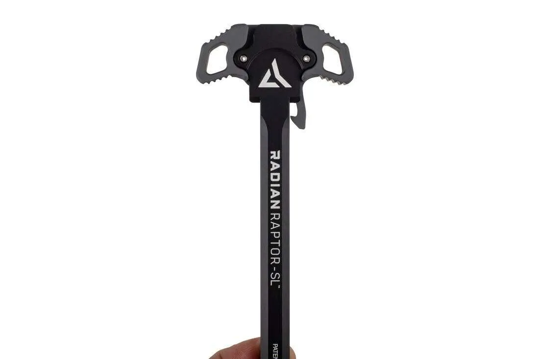 Radian Raptor Slim Line Ambidextrous Ar-15 Charging Handle - Radian Grey - Charging Handle for AR-15, vista 1