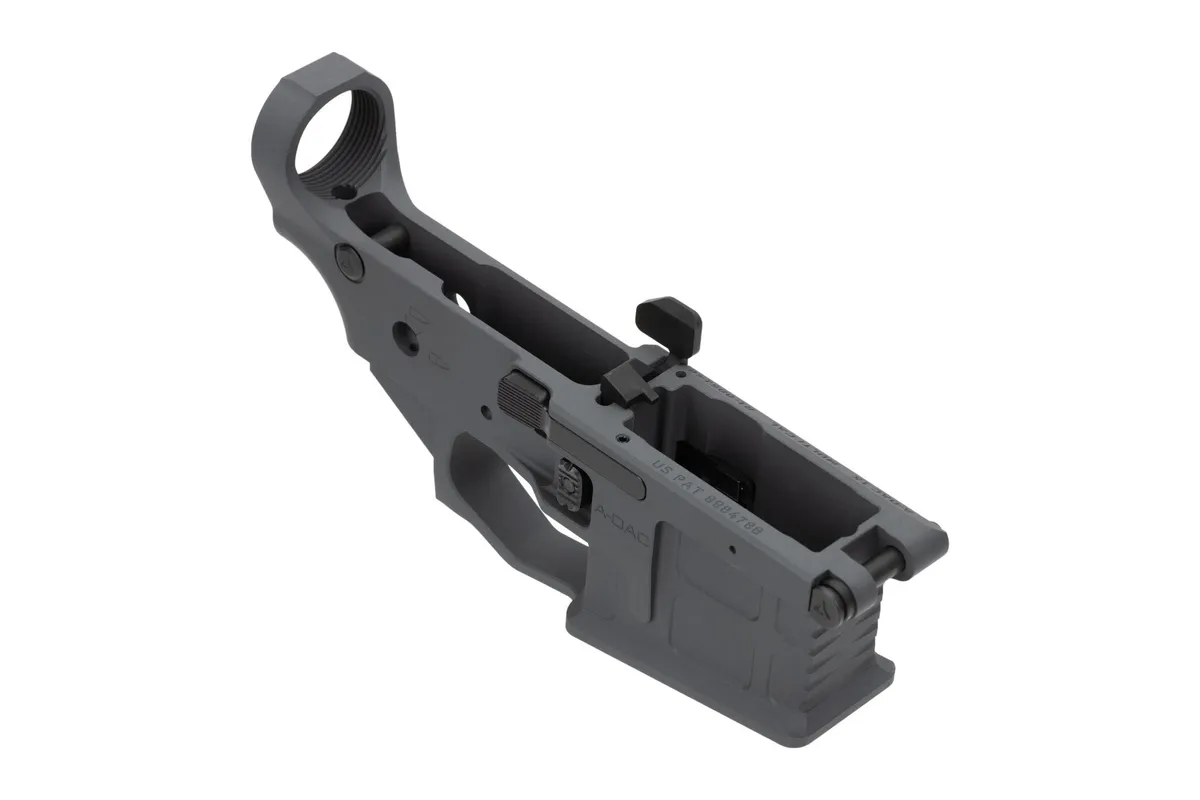 Radian Weapons ADAC-15 Stripped Lower Receiver - Gray, .223 Remington/5.56x45mm, Premium Quality for Reliable and Accurate AR Builds - R0388 - Lower Receiver for AR-15, vista 2