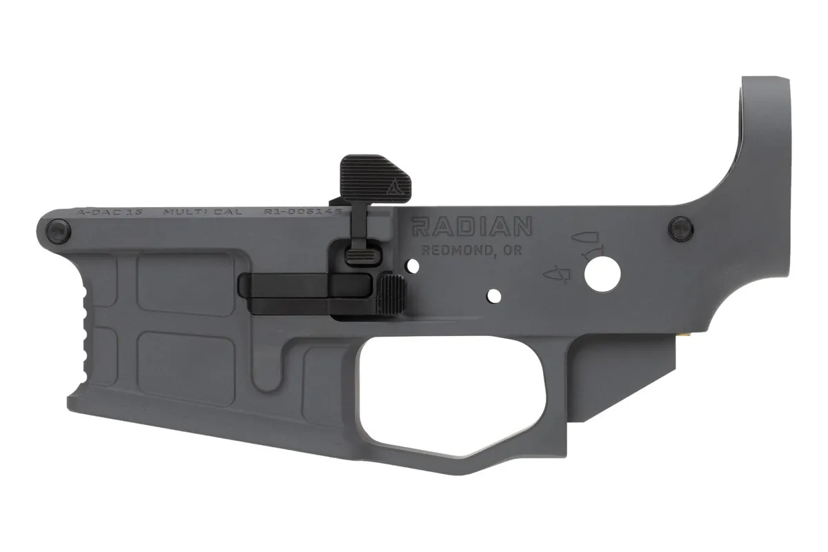 Radian Weapons ADAC-15 Stripped Lower Receiver - Gray, .223 Remington/5.56x45mm, Premium Quality for Reliable and Accurate AR Builds - R0388 - Lower Receiver for AR-15, vista 3