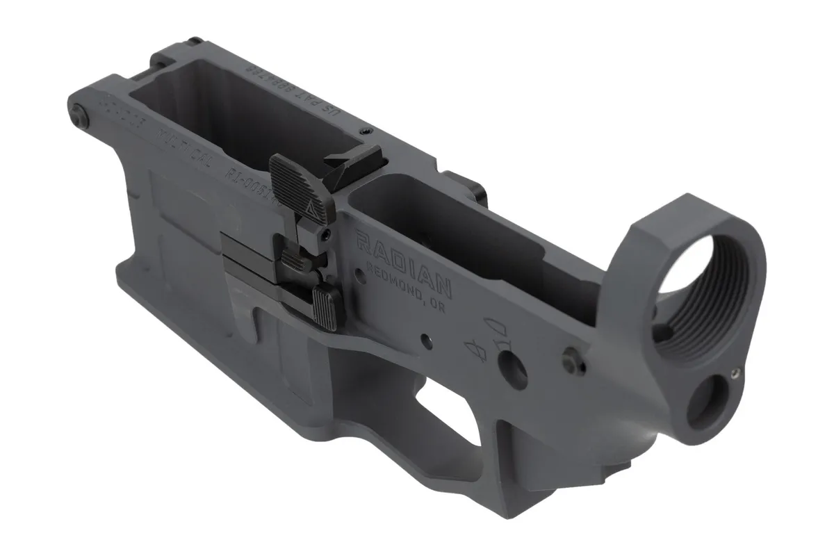 Radian Weapons ADAC-15 Stripped Lower Receiver - Gray, .223 Remington/5.56x45mm, Premium Quality for Reliable and Accurate AR Builds - R0388 - Lower Receiver for AR-15, vista 4