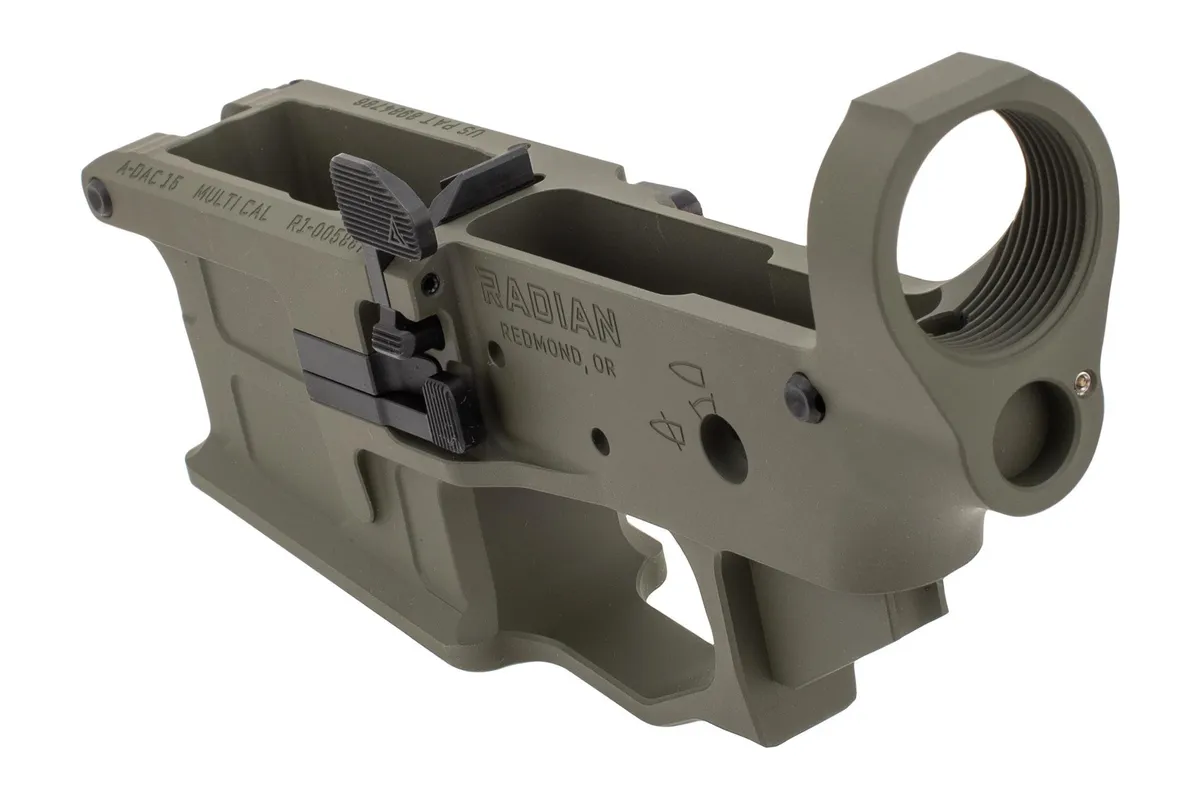 Radian Weapons ADAC-15 Stripped Lower Receiver - OD Green, .223 Remington/5.56x45mm, Rugged and Reliable for Tactical AR Builds - R0391 - Lower Receiver for AR-15 - view 3