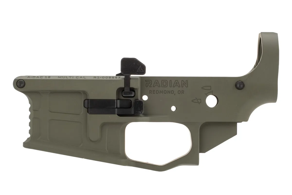 Radian Weapons ADAC-15 Stripped Lower Receiver - OD Green, .223 Remington/5.56x45mm, Rugged and Reliable for Tactical AR Builds - R0391 - Lower Receiver for AR-15 - view 4