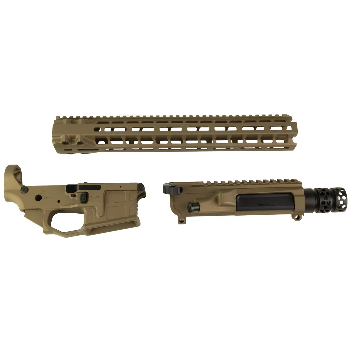 Radian Weapons Model 1 Builder Kit Brown 5.56 14 MLOK Handguard - Lower Receiver for AR-15 - view 1