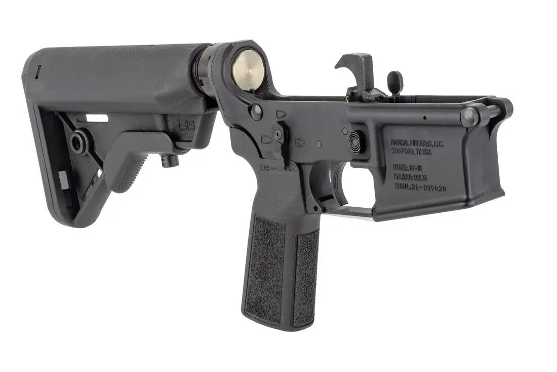 Radical Firearms Complete Ar-15 Lower Receiver With B5 Systems Stock & Grip - Lower Receiver for AR-15 - view 1