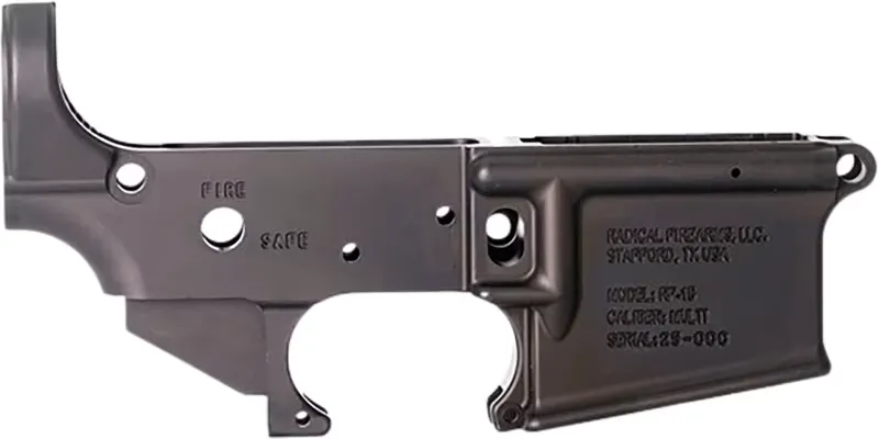 Radical Firearms AR-15 RF00966 Forged Stripped Lower Receiver, Rifle, Multi-Caliber, Black, Hardcoat Anodized, 7075-T6 Aluminum - Lower Receiver for AR-15 - view 2
