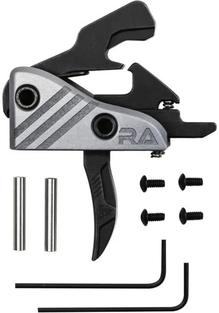 Rise Armament Refurbished RISE Armament BLITZ 3.5lb Drop-In Trigger w/ Anti Walk Pins Silver/Black RA-524-BLK - Trigger for AR-15 - view 1