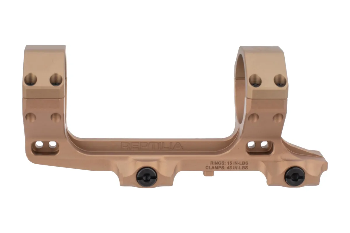 Reptilia Corp AUS 34mm Optic Mount 1.54" Height - FDE Anodized - Optic Mount, vista 2