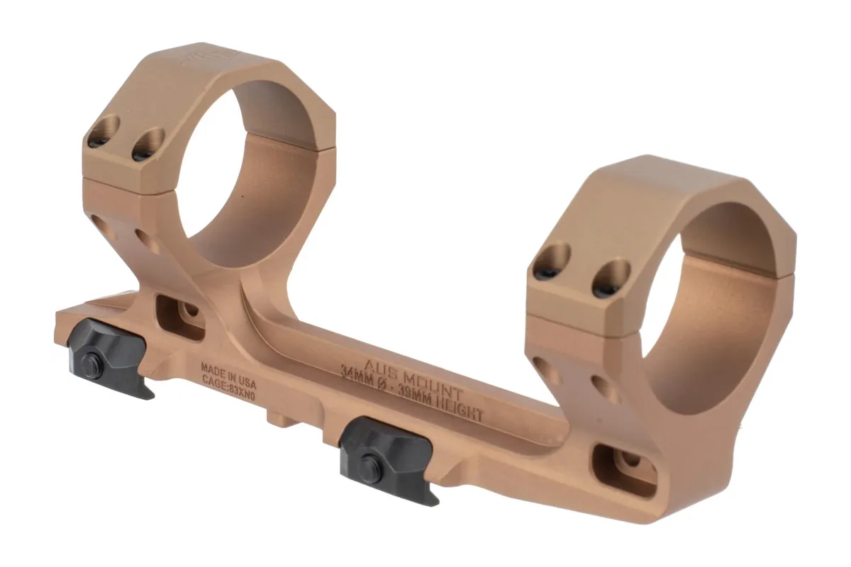 Reptilia Corp AUS 34mm Optic Mount 1.54" Height - FDE Anodized - Optic Mount, vista 1