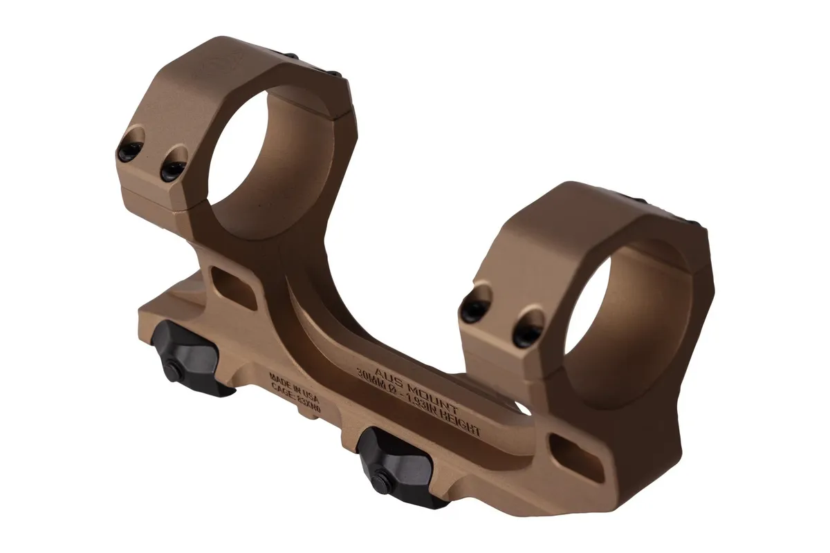 Reptilia LLC AUS 1-Piece Scope Mount 30mm Tube 1.93" - Precision Mil-Std 1913 Picatinny Rail Mount - 100-104 - Optic Mount, vista 1