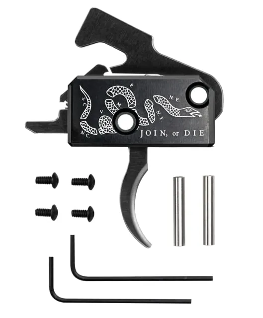 Rise Armament Back the Blue Single Stage Super Sporting Trigger, Curved - RA-140-BTB - Trigger for AR-15 - view 1