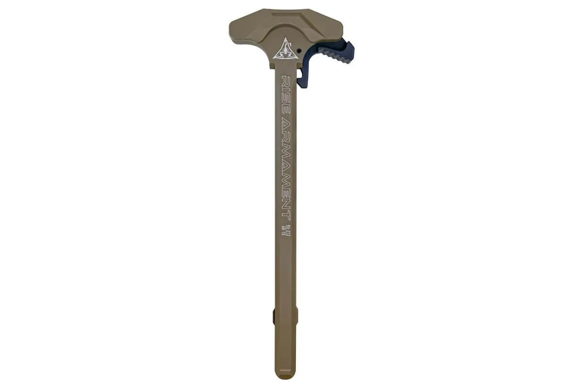 Rise Armament RA-212 Extended-Latch Charging Handle - FDE - Charging Handle for AR-15 - view 1