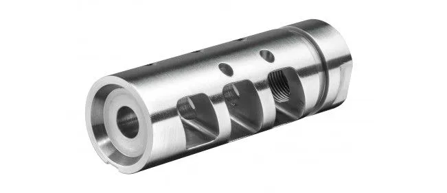 Rise Armament RA-701 1/2-28 Compensator, .223 Rem/5.56 - RA701223SLVR - Muzzle Device for AR-15 - view 2