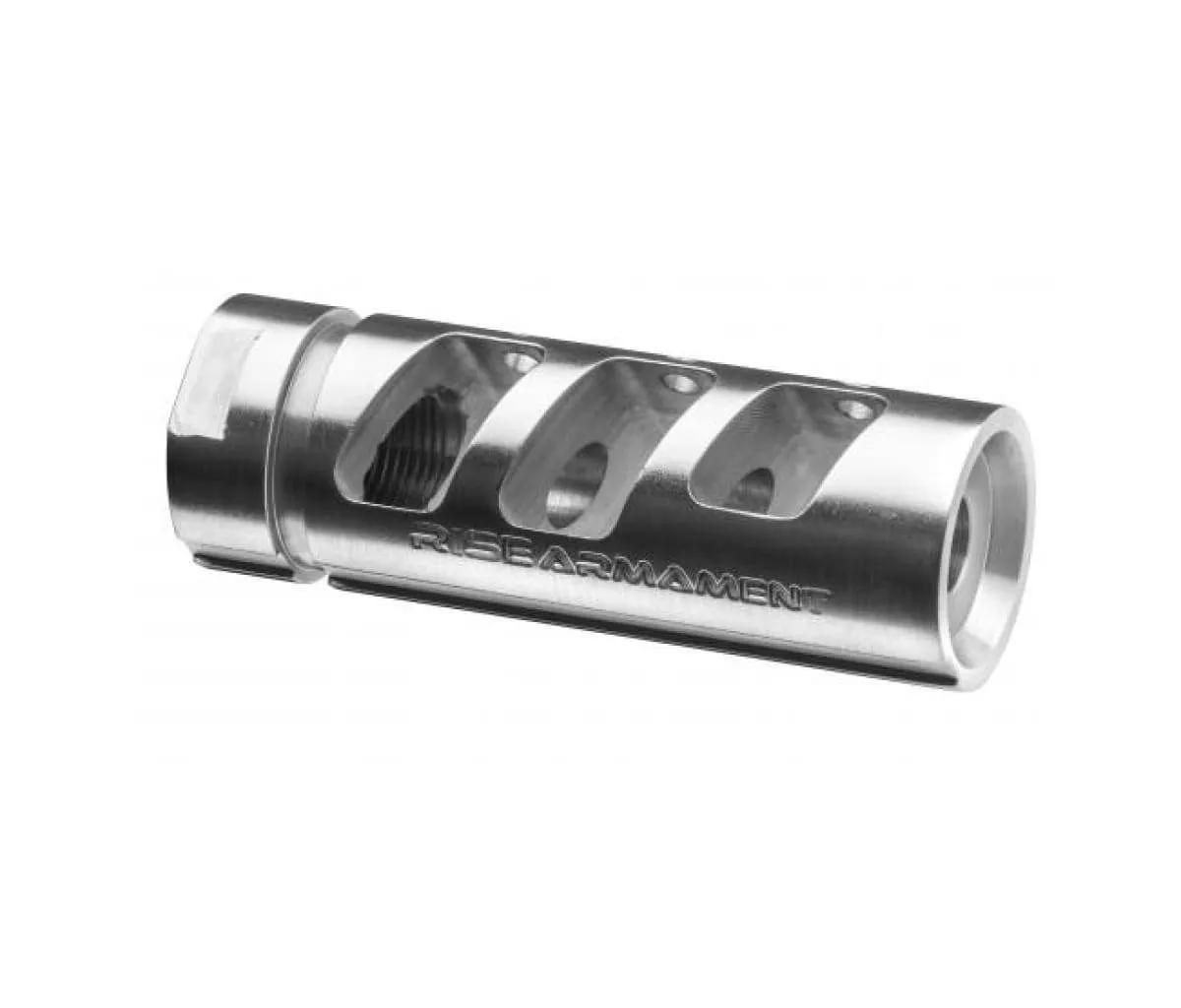 Rise Armament RA-701 1/2-28 Compensator, .223 Rem/5.56 - RA701223SLVR - Muzzle Device for AR-15 - view 3
