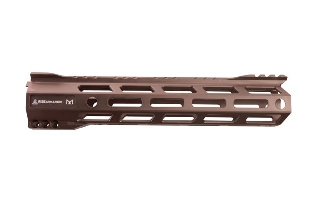 RISE Armament RA-905 Handguard M-LOK AR-15 10in 6061-T6 Billet Aluminum Anodized Spartan Bronze - Handguard for AR-15, vista 1