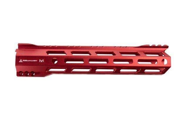 RISE Armament RA-905 Handguard M-LOK AR-15 10in 6061-T6 Billet Aluminum Anodized RISE Red - Handguard for AR-15, vista 1