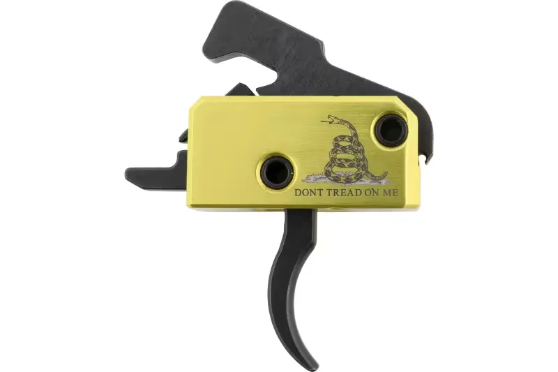 Rise Armament RA140DTOM Don't Tread on Me Trigger Assembly Single-Stage Curved Trigger with 3.50 lbs Draw Weight, Don't Tread on Me Flag Finish for AR-Platform - Trigger for AR-15 - view 2