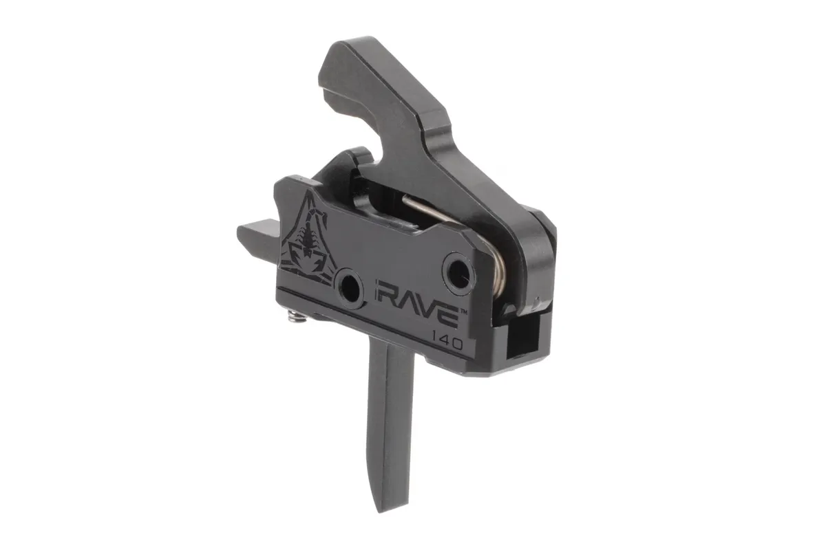 Rise Armament Rave 140 Ar-15 Trigger - Flat Bow - Anti-Walk Pins - Trigger for AR-15 - view 1