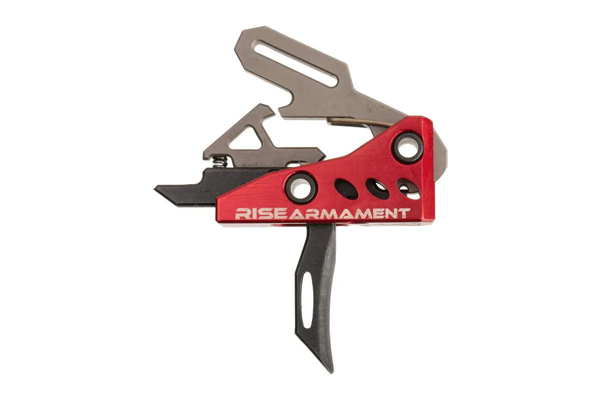 Rise Armament RA535BLKARP RA-535 Advanced Performance Single-Stage Straight with 3.50 lbs Draw Weight, Red Housing & Black Trigger for AR-Platform, Includes Pins - Trigger for AR-15 - view 1