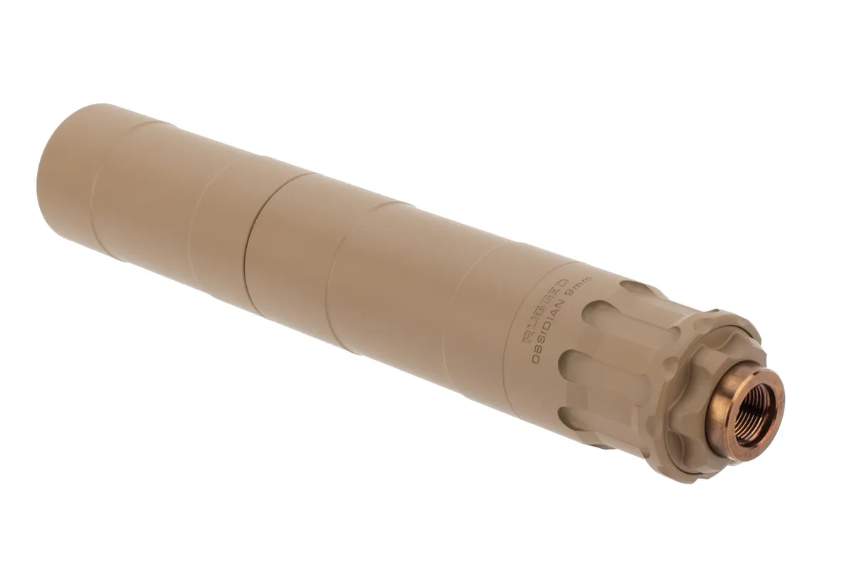 Rugged Suppressors Rugged Obsidian 9™ Adaptable 9mm Suppressor - FDE - Suppressor - view 3