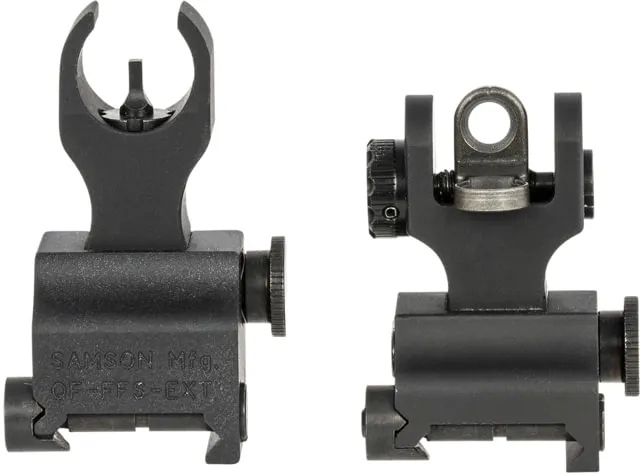 Samson Aluminum Top Mounted Deployable Front and Rear Sight AR-15 HK Extended Height Front Black QF-EXT-HK-A2 PKG - Rear Sight for AR-15 - view 1