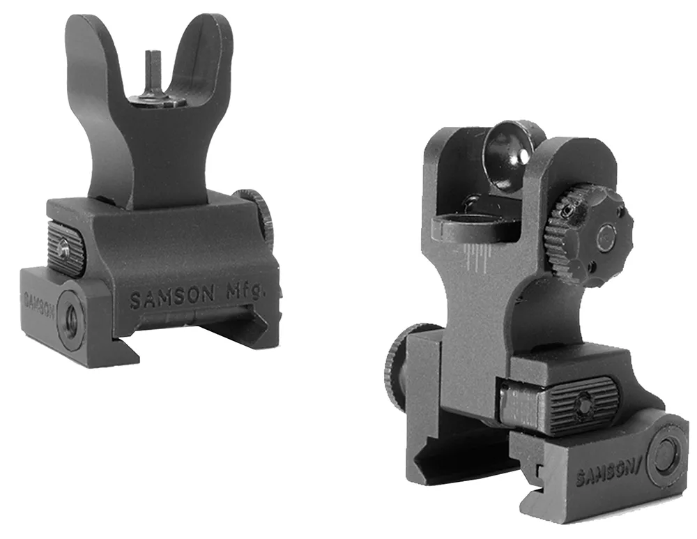 Samson Manufacturing HK Front/A2 Rear Folding Sight Set for AR-15 Style Rifle - QF-FFS-FRS - Iron Sights for AR-15, vista 1