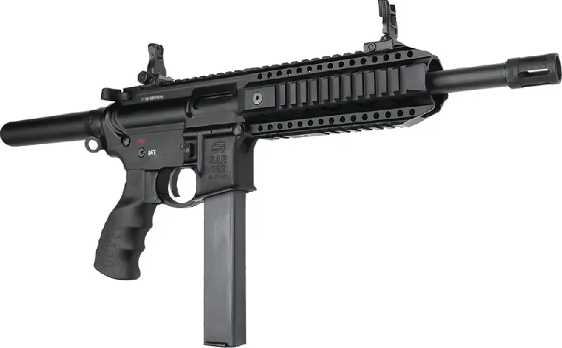 SAR USA 109T Semi-Automatic AR-9 Pistol 8.6" Barrel 9mm 30 Round - Includes 3 Magazines - Black Finish - Complete Rifle, vista 1