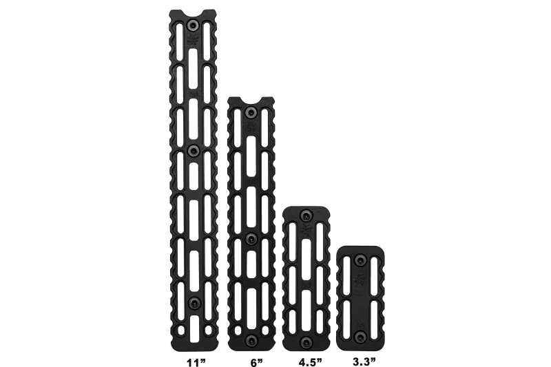 Seekins Precision 11" MLOK Mounted Rail Attachment System w/ 5 Slots, Black - 10560099 - Handguard for AR-15 - view 1