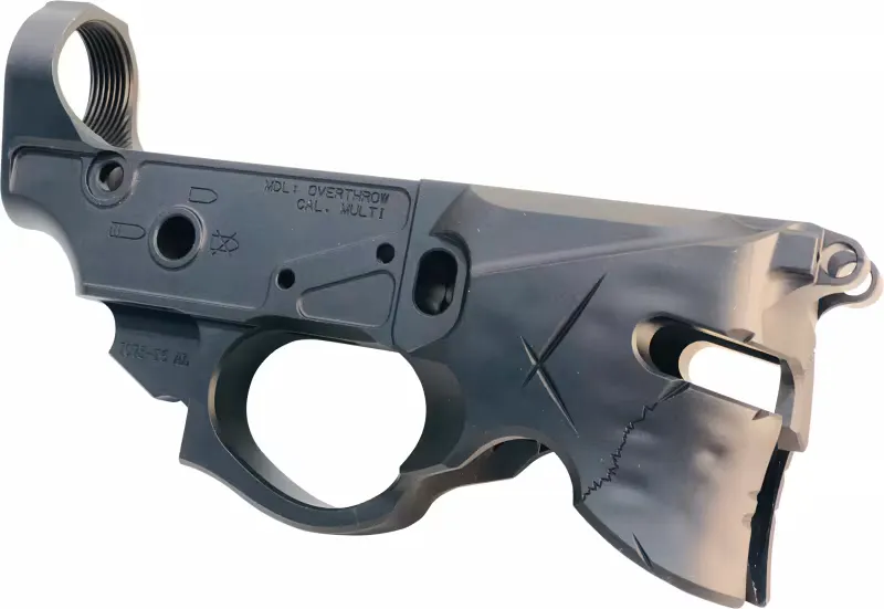 Sharps Bros. Overthrow AR-15 Stripped Lower w/ Open Mag Well Helmet Design - SBLR07 - Lower Receiver for AR-15 - view 1