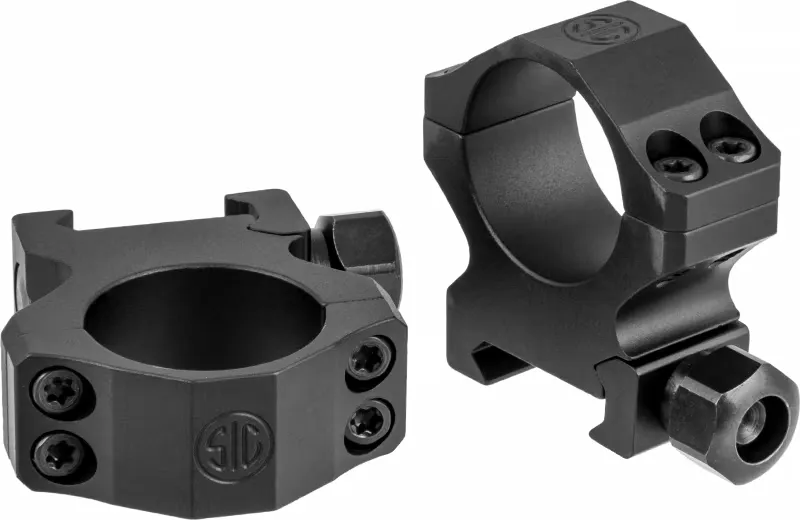Sig Sauer Alpha-1 1" Medium 6061 T6 Aluminum 2-Piece Tactical Mount, Anodized Matte Black - SOA10020 - Optic Mount, vista 1