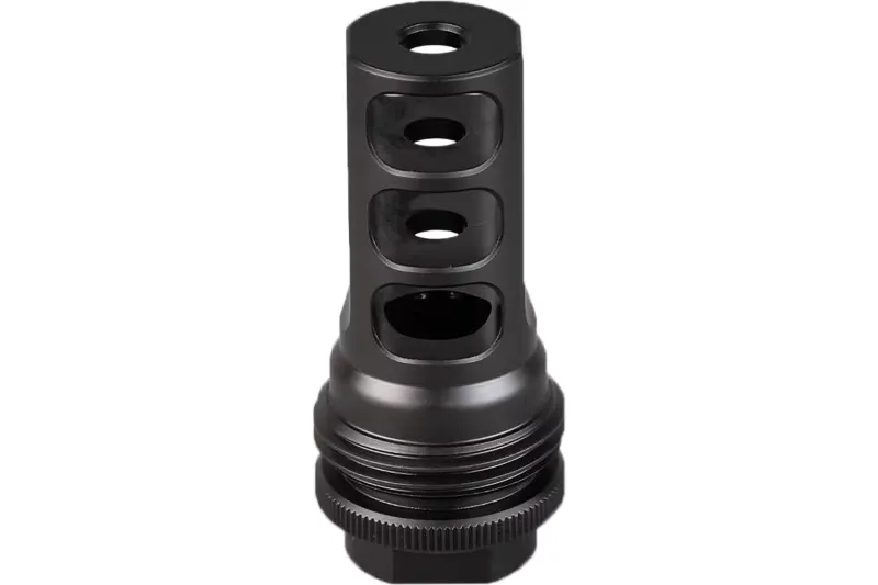 SilencerCo AC2631 ASR Muzzle Brake Black Nitride 3/4"x24 Threads 458 Cal - Muzzle Device for AR-15, vista 2