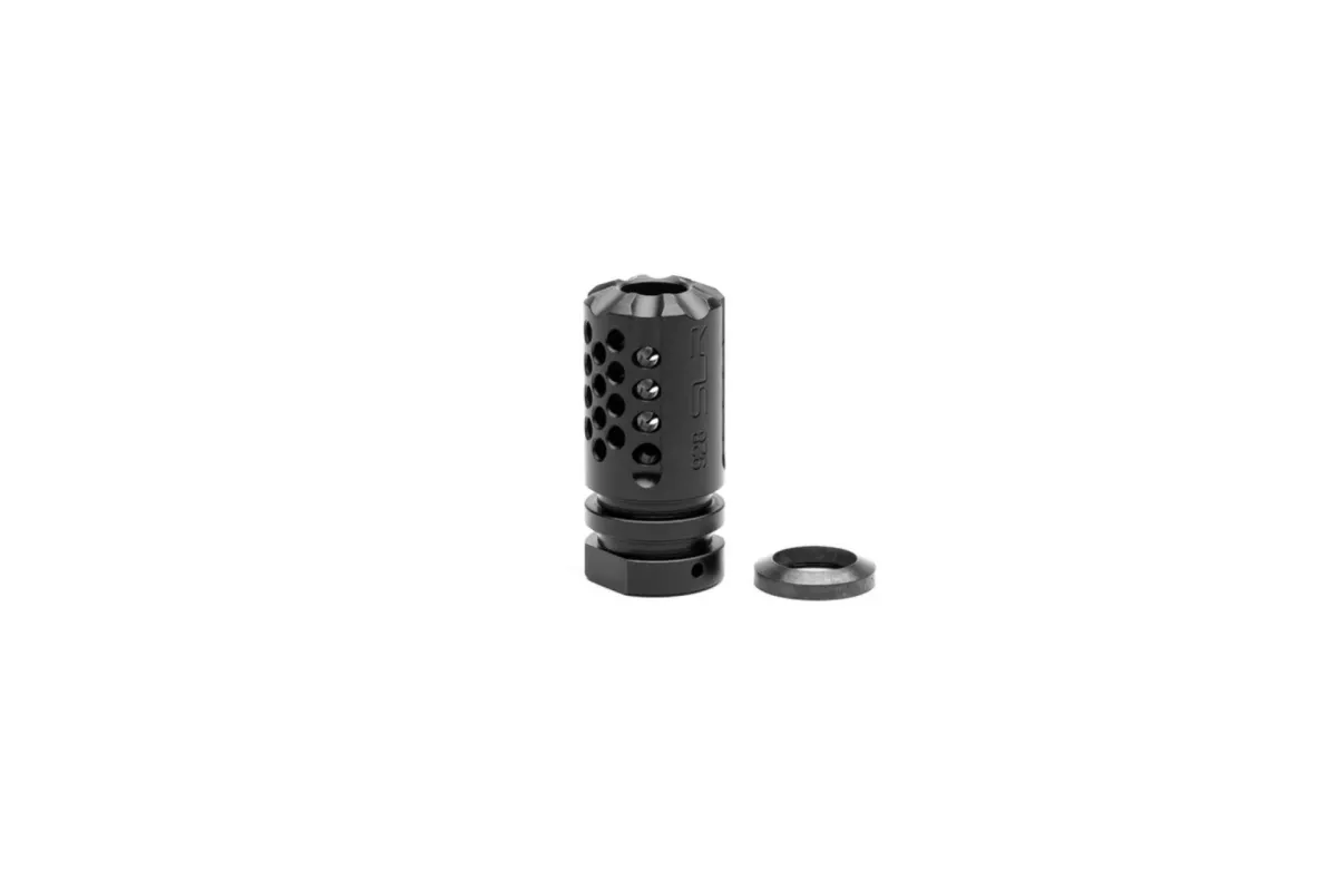 SLR Rifleworks Synergy Mini Comp 9mm 1/2x28 - Muzzle Device for AR-15, vista 1
