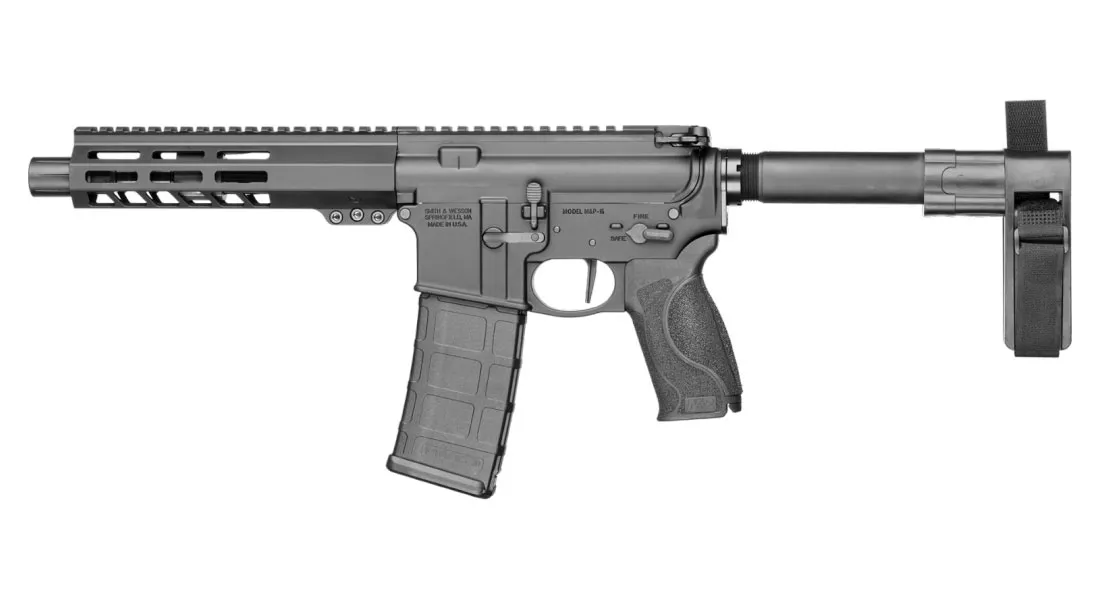 Smith & Wesson S&W M&P15 5.56 NATO 7.5" Braced AR-15 Pistol, Black - 13658 - Complete Rifle - view 1