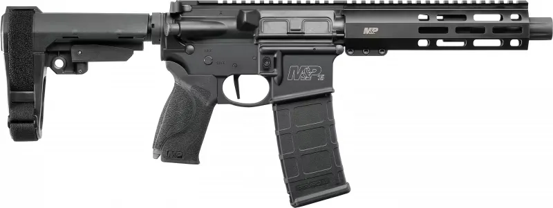 Smith & Wesson 13320 M&P15 Pistol 7.5" Barrel 5.56/.223 Caliber, 30 Round W/ SBA3 Adjustable ARM Brace - Complete Rifle, vista 1