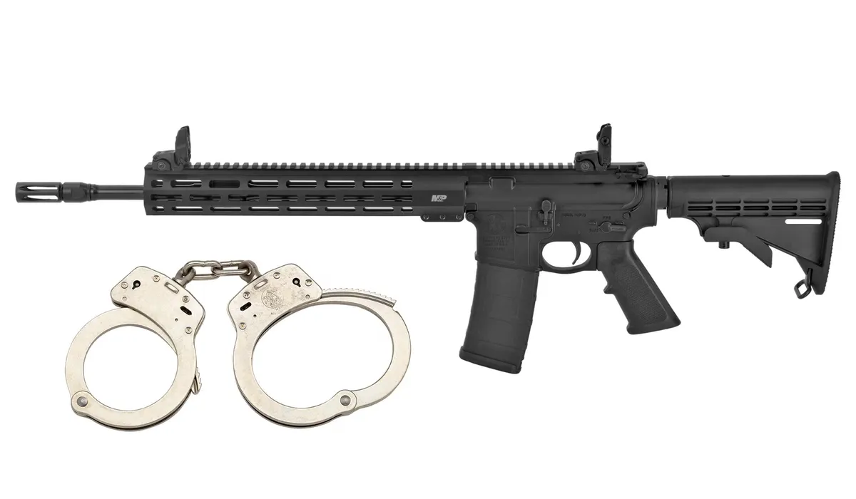Smith & Wesson M&P15T 5.56 AR-15 Rifle - 16" - With FREE S&W M100 Nickel Handcuffs - QUALIFIED INDIVIDUALS ONLY - Complete Rifle - view 1