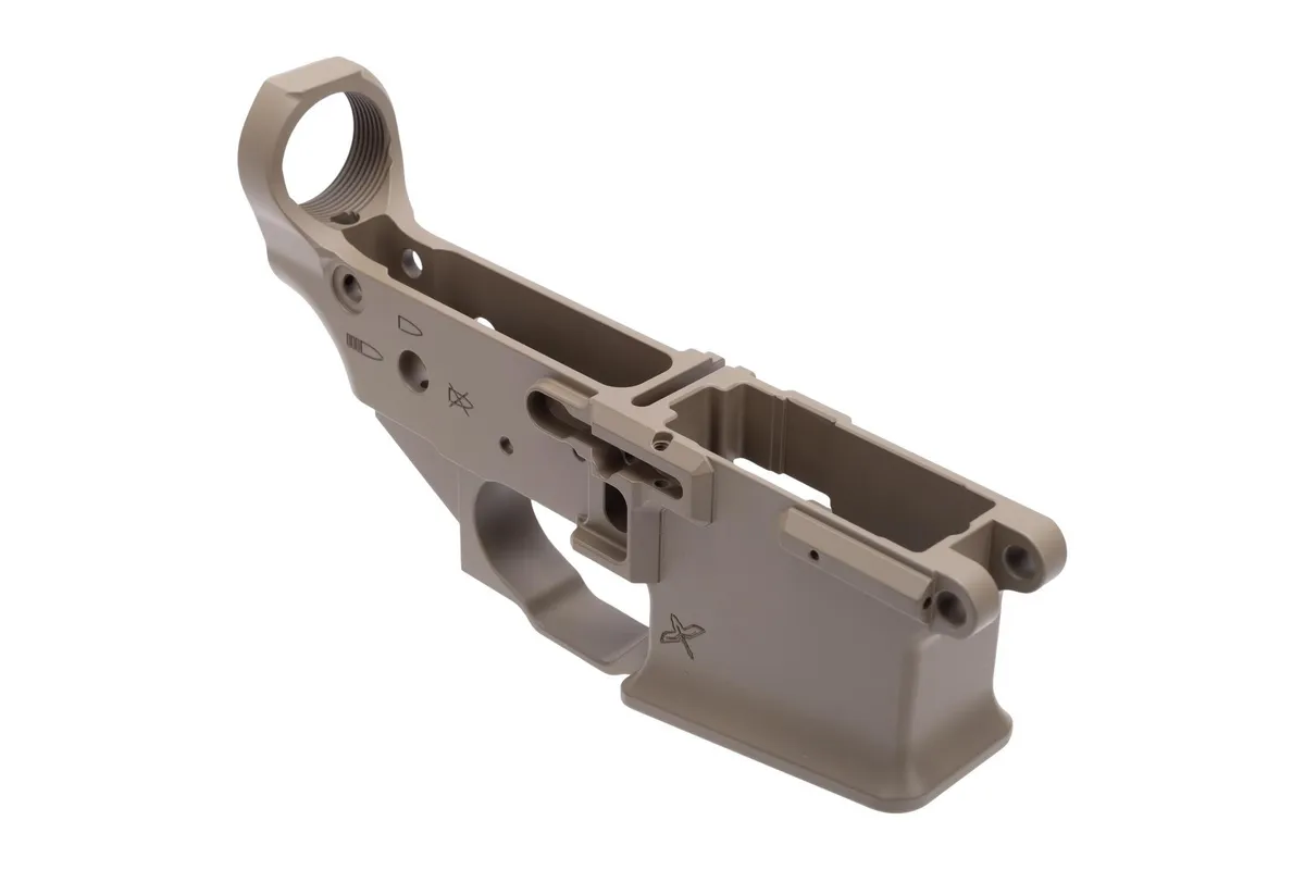 Sons of Liberty Gun Works / Forward Controls Design Billet Ambi AR-15 Lower Receiver - FDE Cerakote - Lower Receiver for AR-15 - view 2