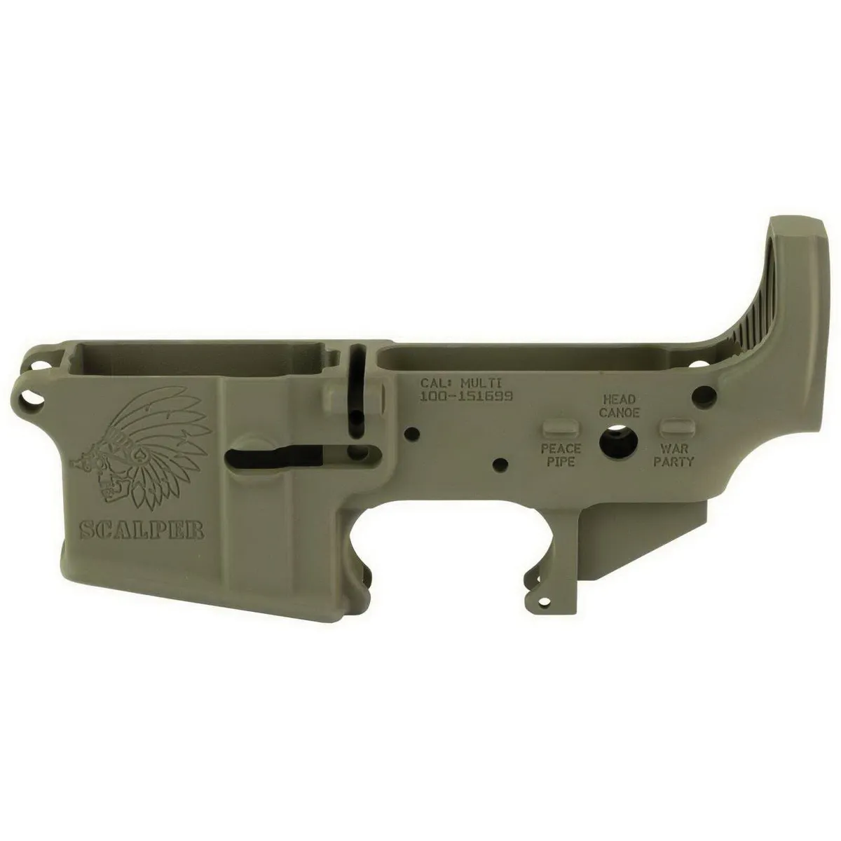Sons of Liberty Gun Works Scalper Stripped Lower, OD Green - Lower Receiver for AR-15, vista 1