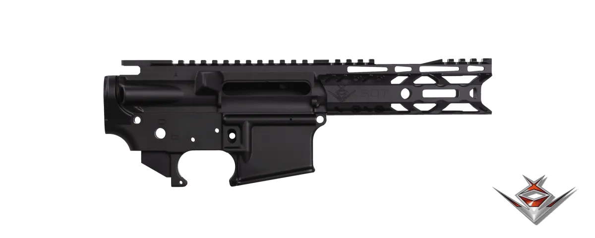 Sons of Liberty Gun Works Forged Enhanced BUILDER Set with DISINTEGRATOR-5″ M-LOK Rail/Upper/Lower- Cerakote: Graphite Black - Lower Receiver for AR-15 - view 1