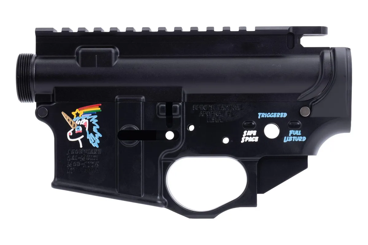 Spike's Tactical AR-15 Receiver Set - Snowflake Color Filled - Lower Receiver for AR-15 - view 3