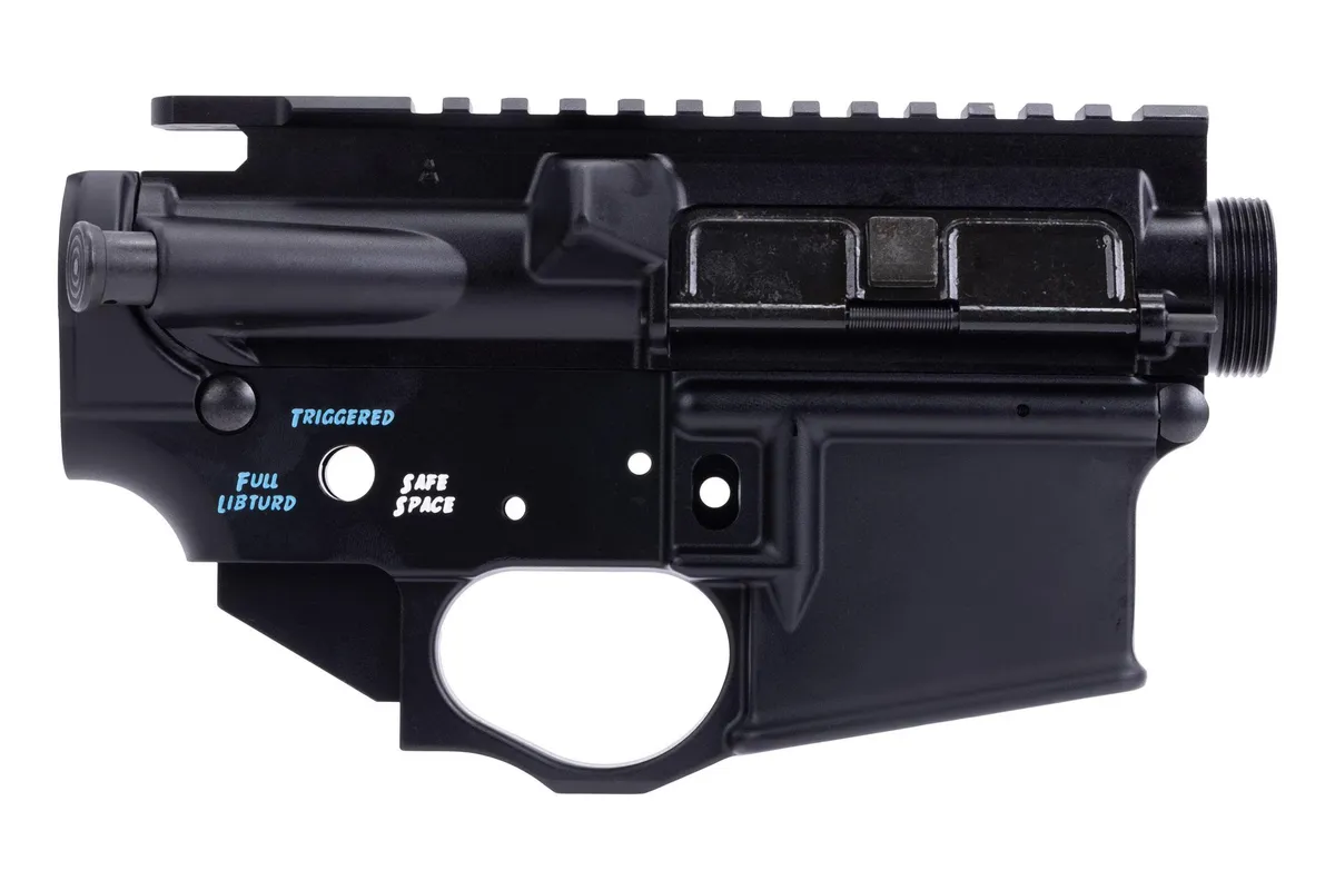 Spike's Tactical AR-15 Receiver Set - Snowflake Color Filled - Lower Receiver for AR-15, vista 1